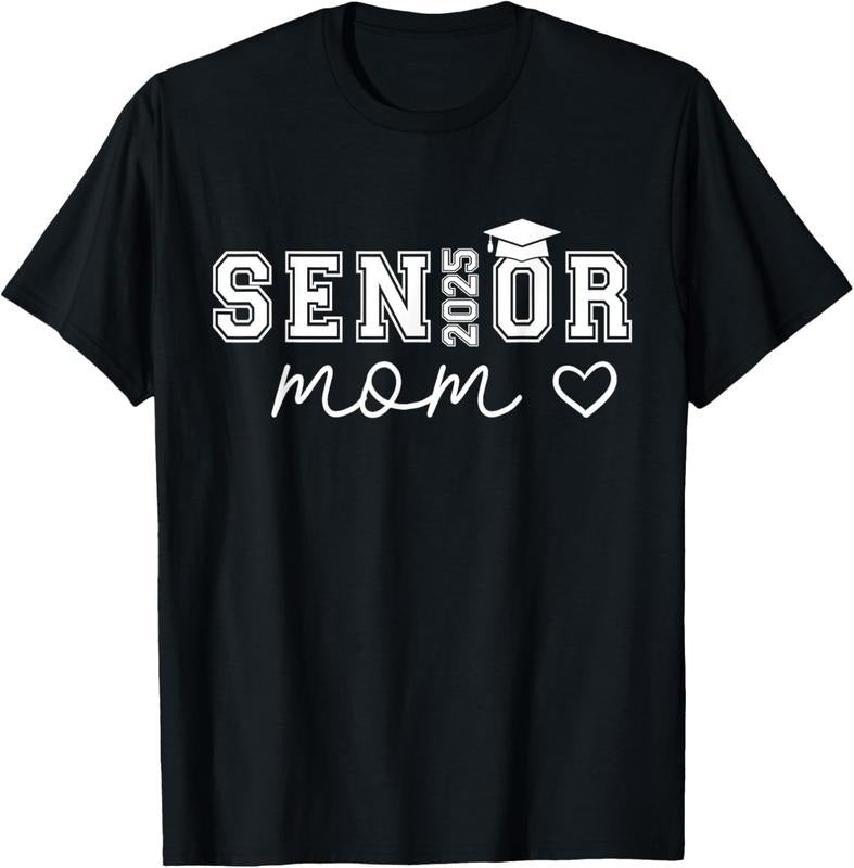 100% Cotton Mom Senior 2025 Proud Mom Of A Class Of 2025 Graduate T-Shirtstyle{n002}4