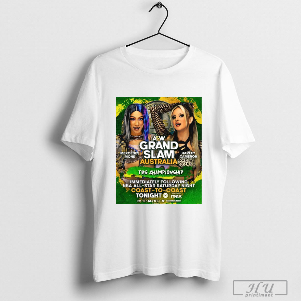 Aew Grand Slam Australia Mercedes Mone Vs Harley Cameron Tbs Championship Tonight Poster T Shirt