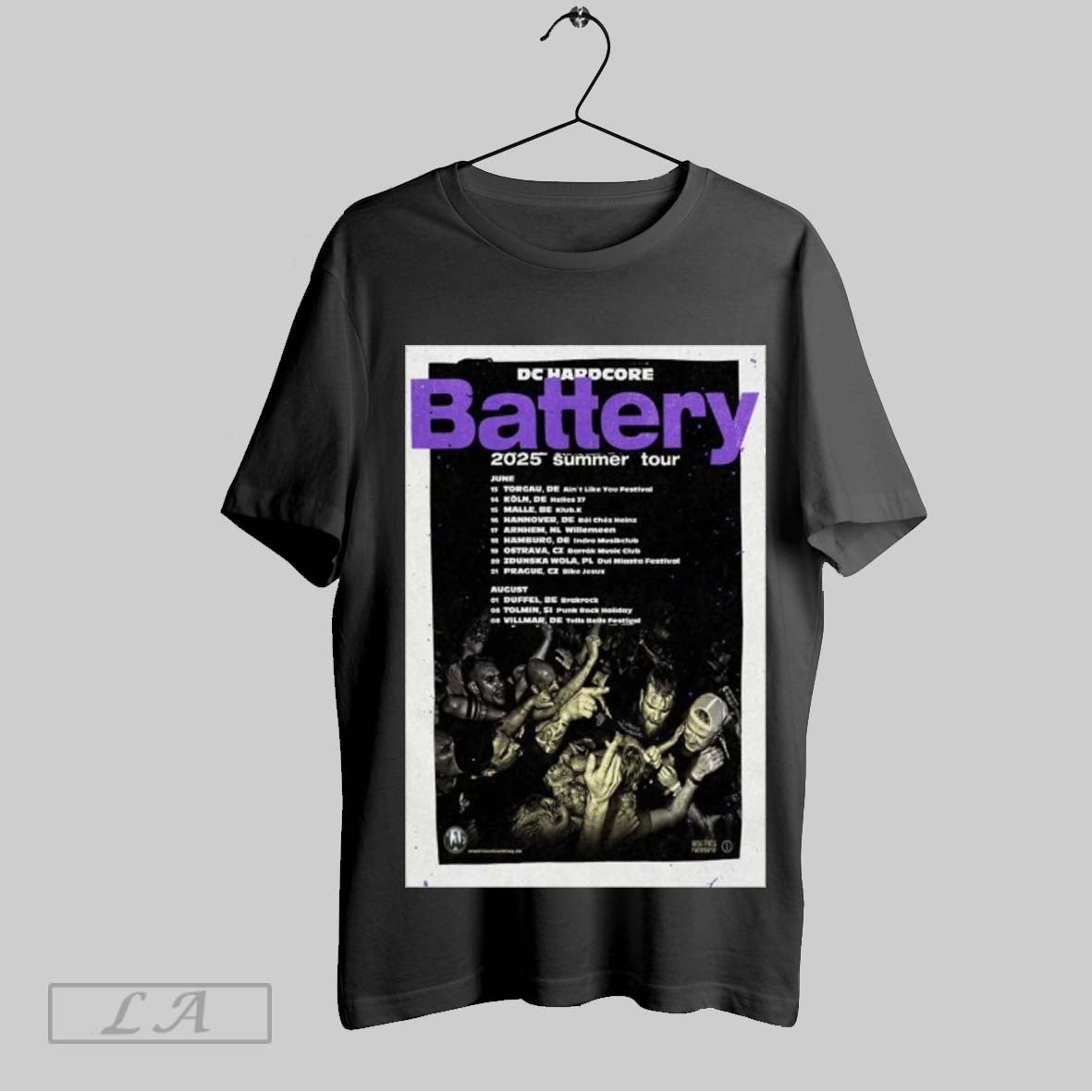 Battery 2025 Summer Tour Dc Hardcore Poster T Shirt
