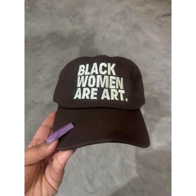 Mocha Black Women Are Art Dad Hat - Soft Cotton Casual Style