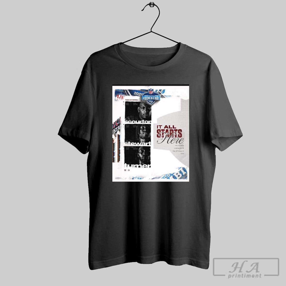 Nic Scourton Shemar Stewart Shemar Turner Texas Am Football Nfl Scouting Combine 2025 It All Starts Here Poster T Shirt