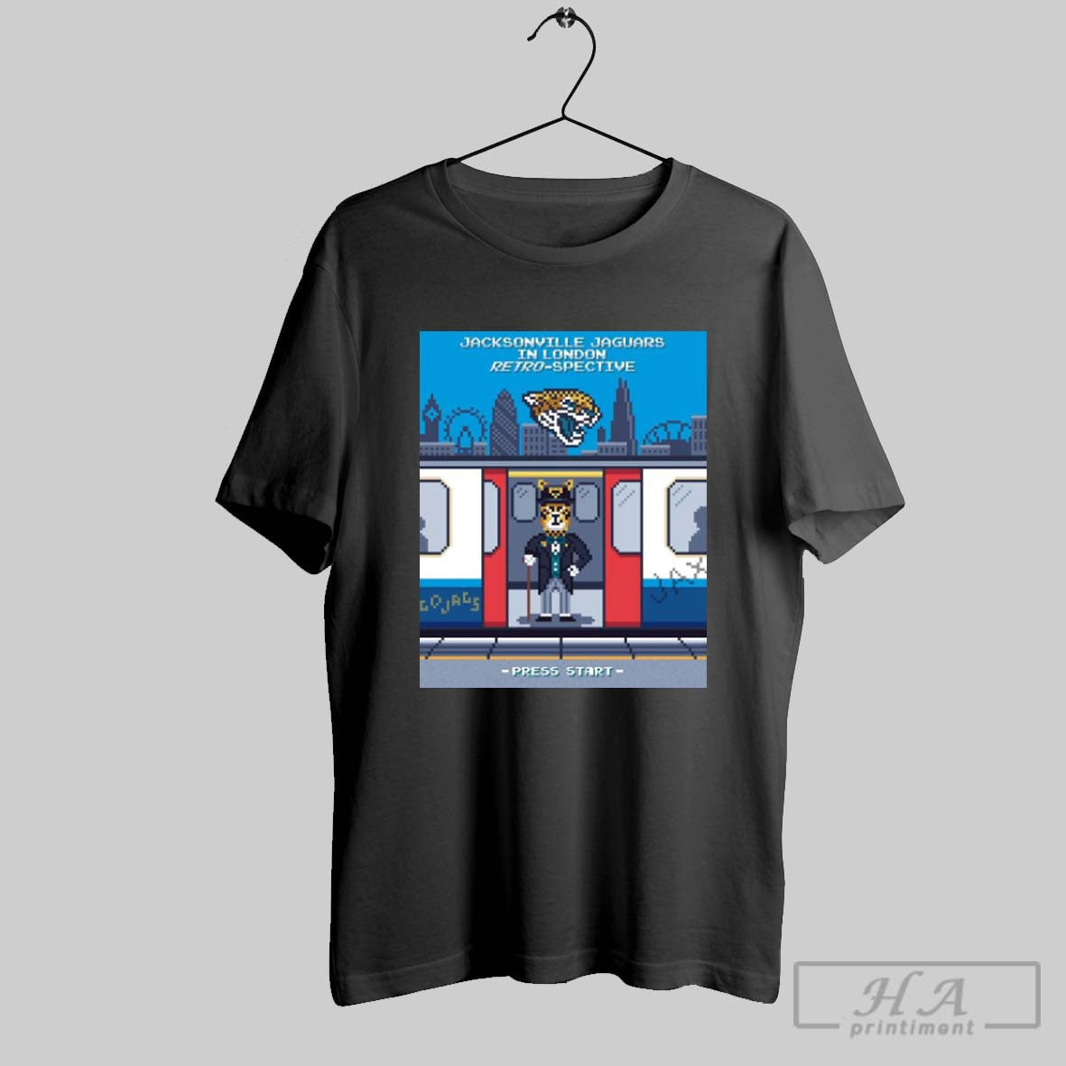 Official Jacksonville Jaguars In London Retrospective Hunting For An 8th Win In London Town 2025 Poster T Shirt