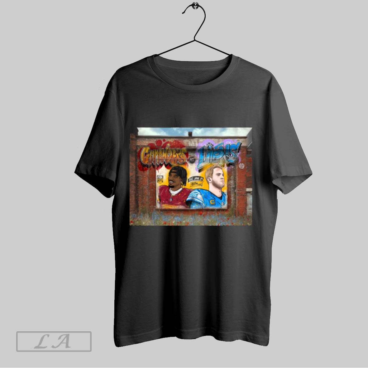 Official Jayden Daniels Commanders Vs Jared Goff Detroit Lions Fox Nfl Sat Jan 18 Art Poster T Shirt