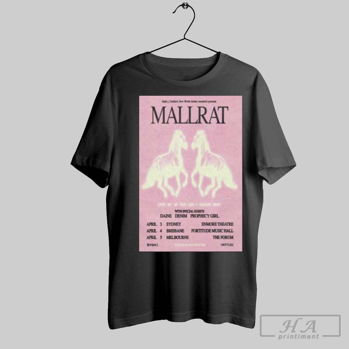Official Mallrat Daine Denim Prophecy Girl 2025 Poster Guest T Shirts