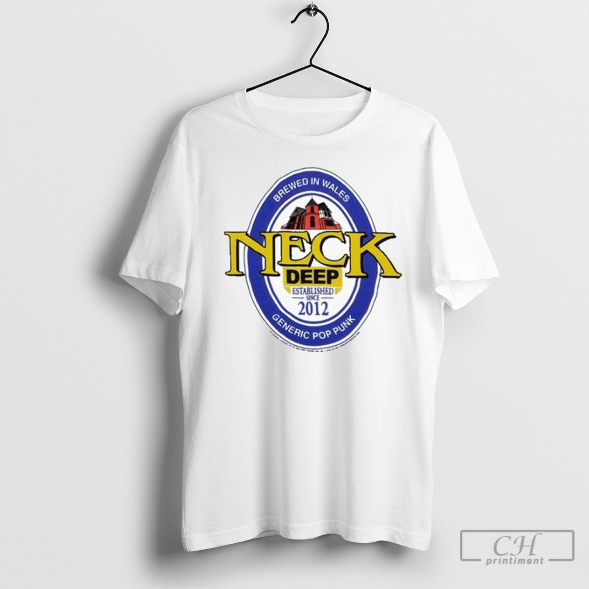 Official Neck Deep Brewed In Wales Generic Pop Punk Since 2012 Beer T Shirt Poster Ornaments
