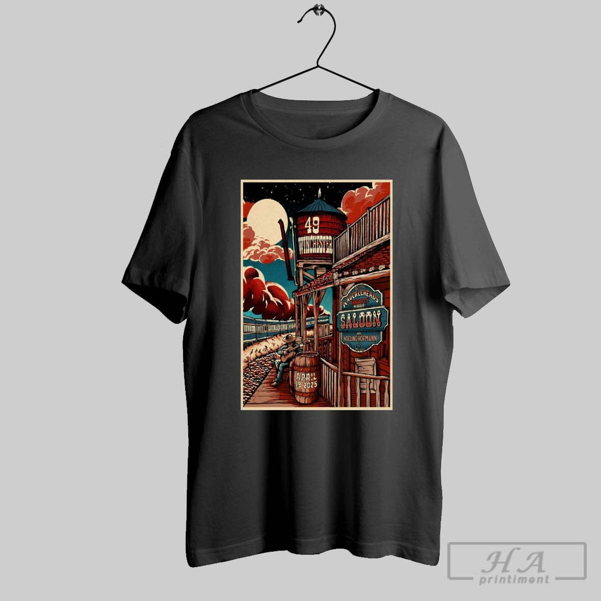 Official Poster 49 Winchester April 19th 2025 Knuckleheads Kansas City Missouri Event Tour T Shirt