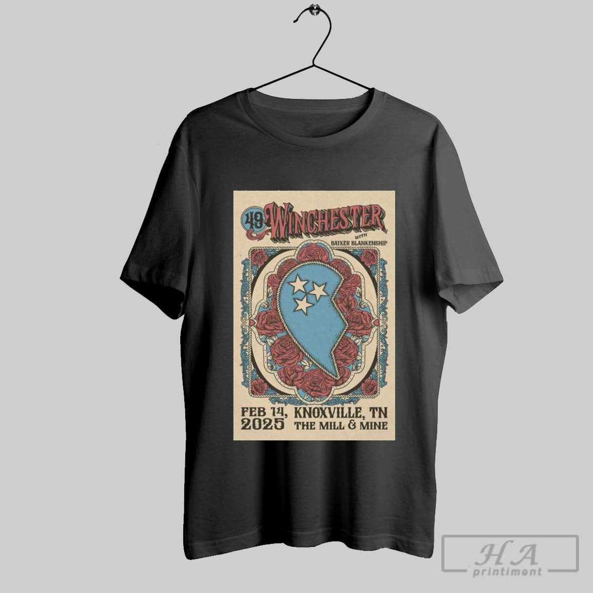 Official Poster 49 Winchester With Kelsey Waldon Feb 14 2025 Knoxville Tn The Mill And Mine T Shirt