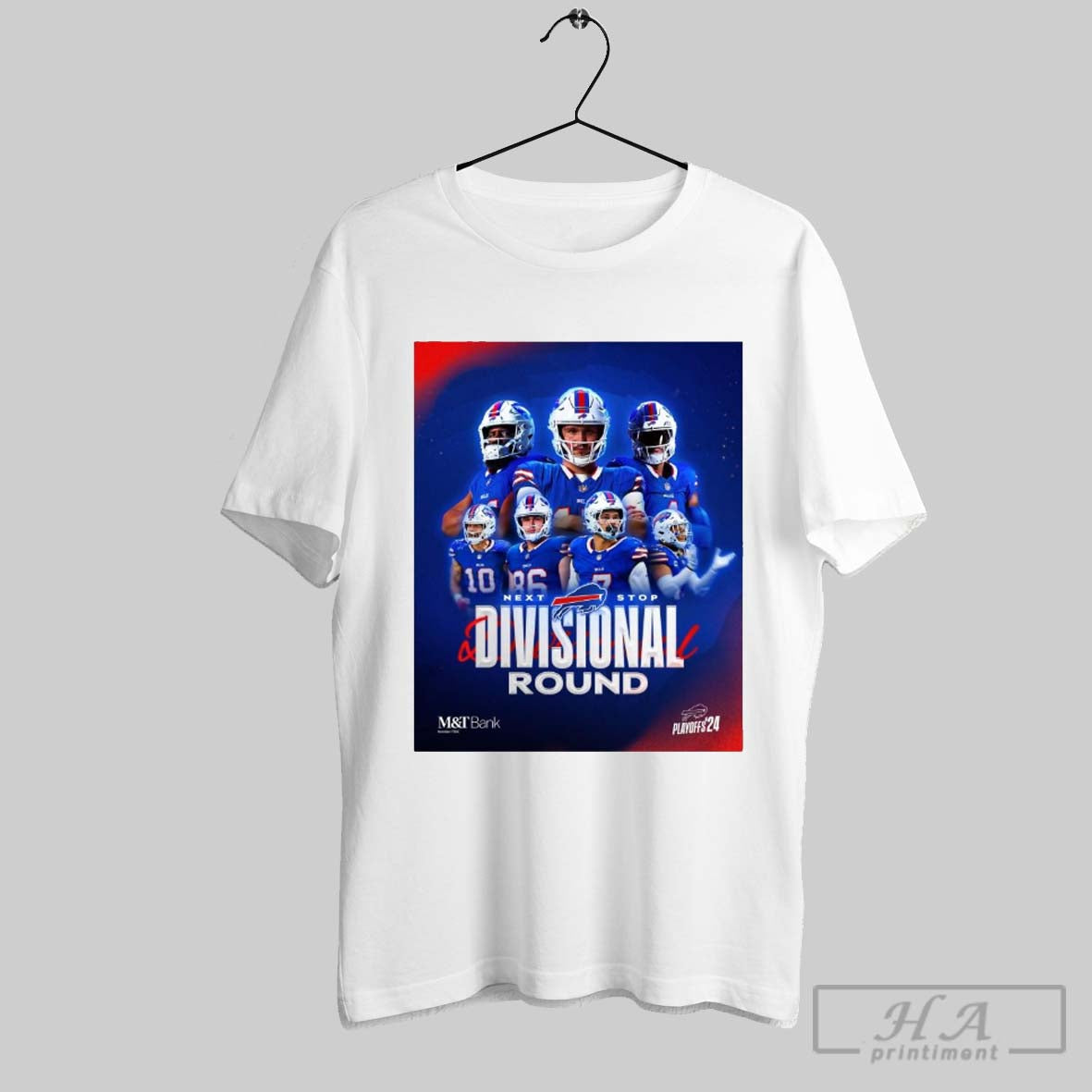 Official Poster Buffalo Bills Win Denver Broncos Next Stop Divisional Round Nfl Football Playoffs 2024 Mt Bank T Shirt