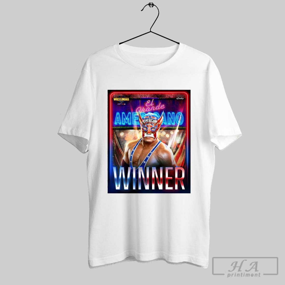 Official Poster El Grande Americano Victorious At Wrestlemania 41 Las Vegas Winner Wwe 2025 T Shirt