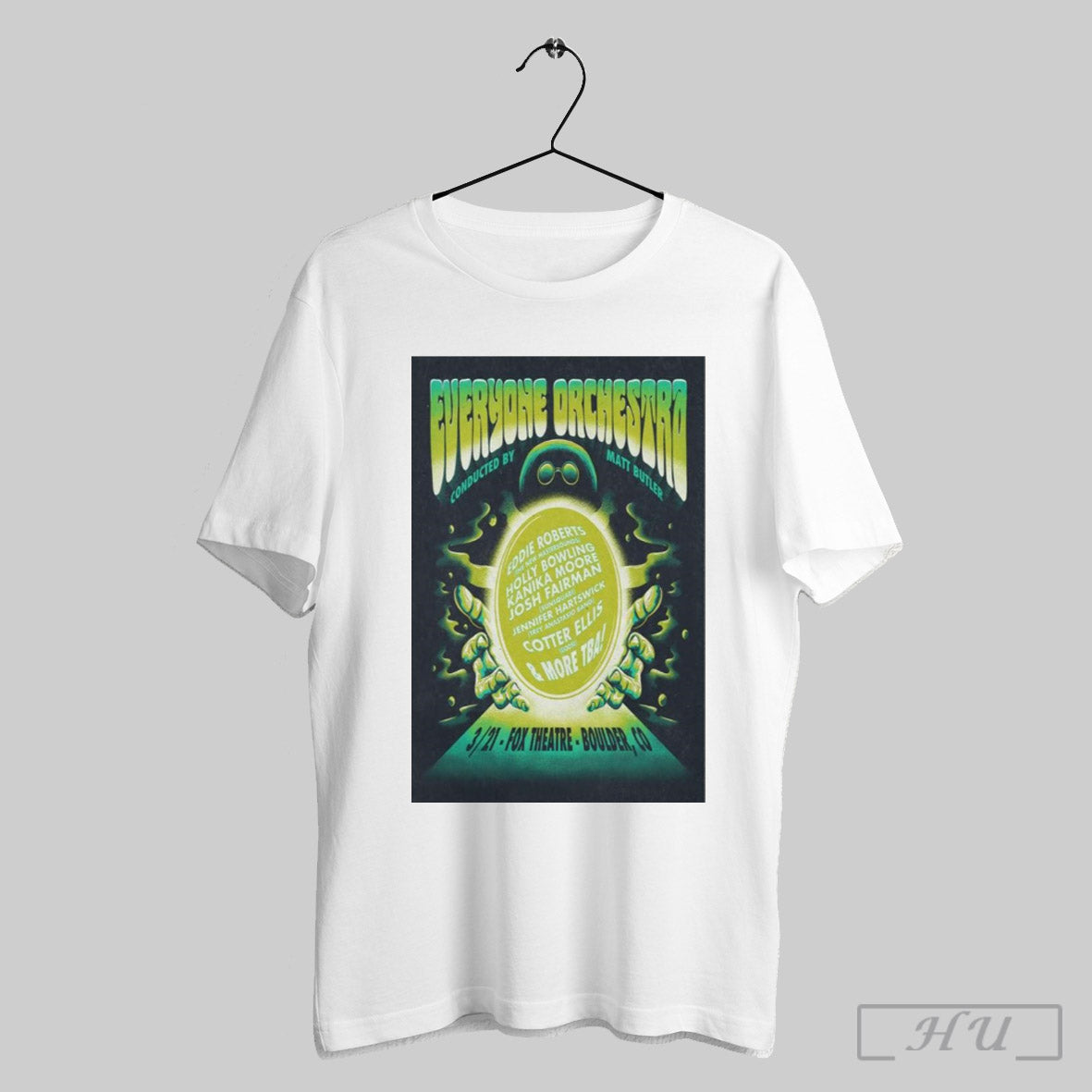 Official Poster Everyone Orchestra March 21 2025 Boulder Co Fox Theatre T Shirt