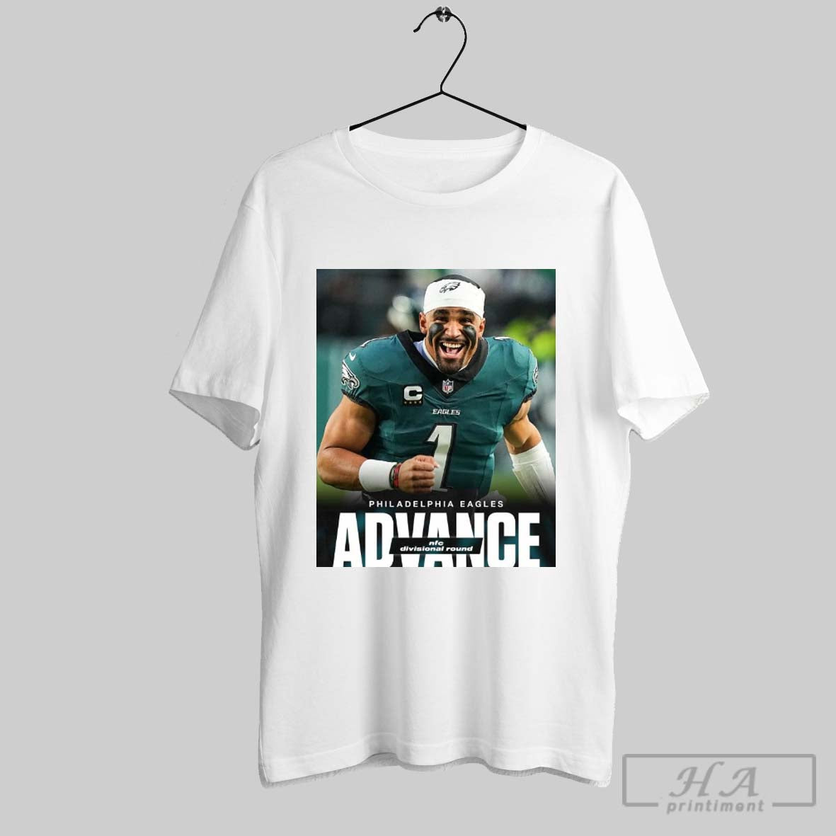 Official Poster Jalen Hurts Philadelphia Eagles Win Green Bay Packers Advance Nfc Divisional Round T Shirt