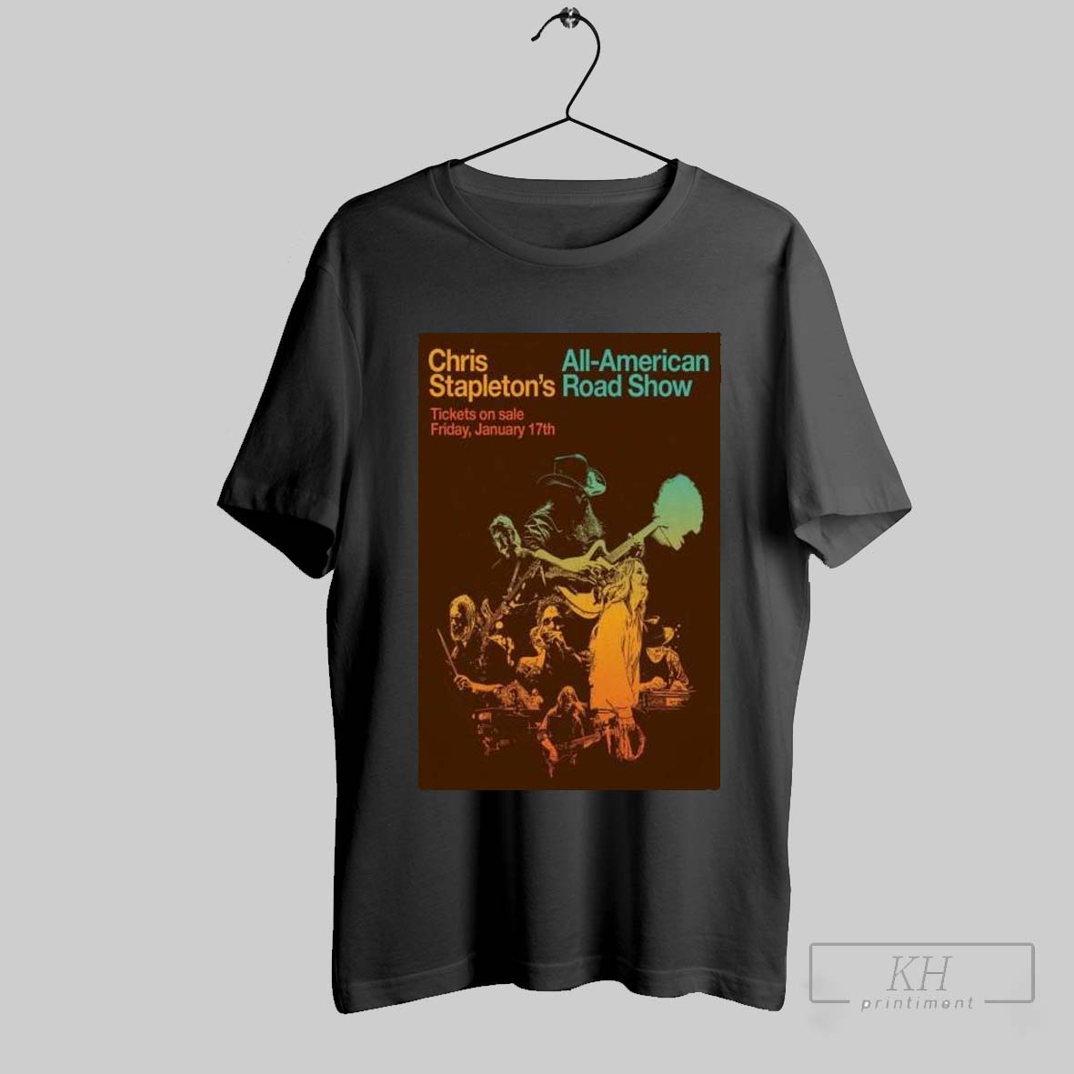 Official Poster Jan 17 2025 Chris Stapleton All American Road Show Tour Dates Shirt Sweatshirt Tee Shirt