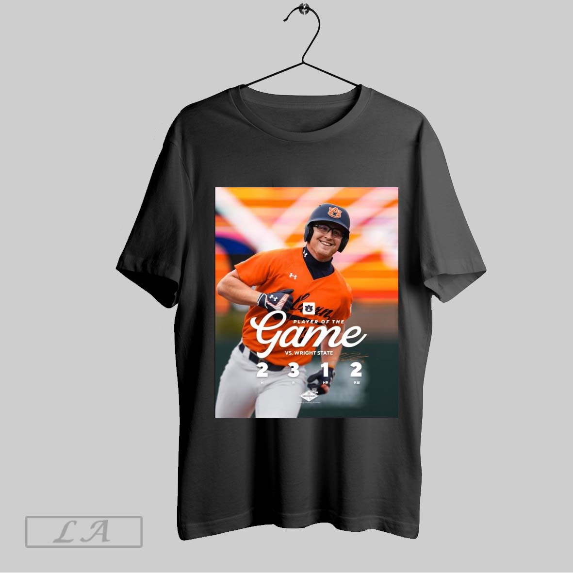 Original Poster Player Of The Game Ike Irish Auburn Tigers Baseball Vs Wright State 2h 3r 1hr 2rbi Signature T Shirt Sweatshirt Hoodie Shirt