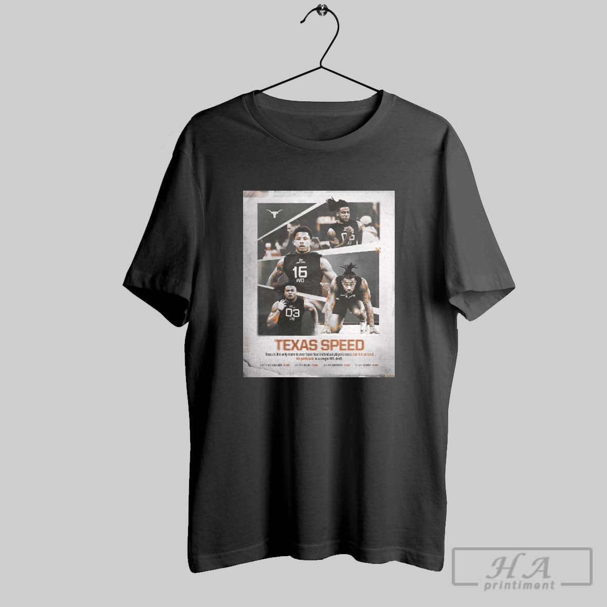 Poster Texas Longhorns Is The Only Team To Ever Have 4 Individual Players Run A Sub 4 4 In Nfl Draft 2025 T Shirt