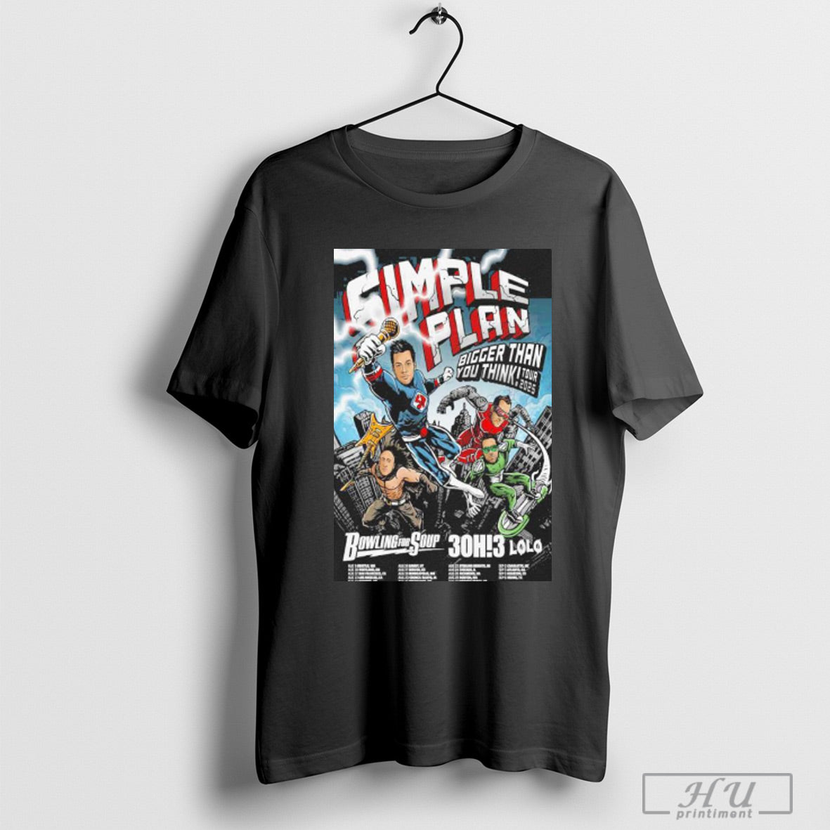 Simple Plan Bigger Than You Think Tour 2025 Poster T Shirt Sweatshirt