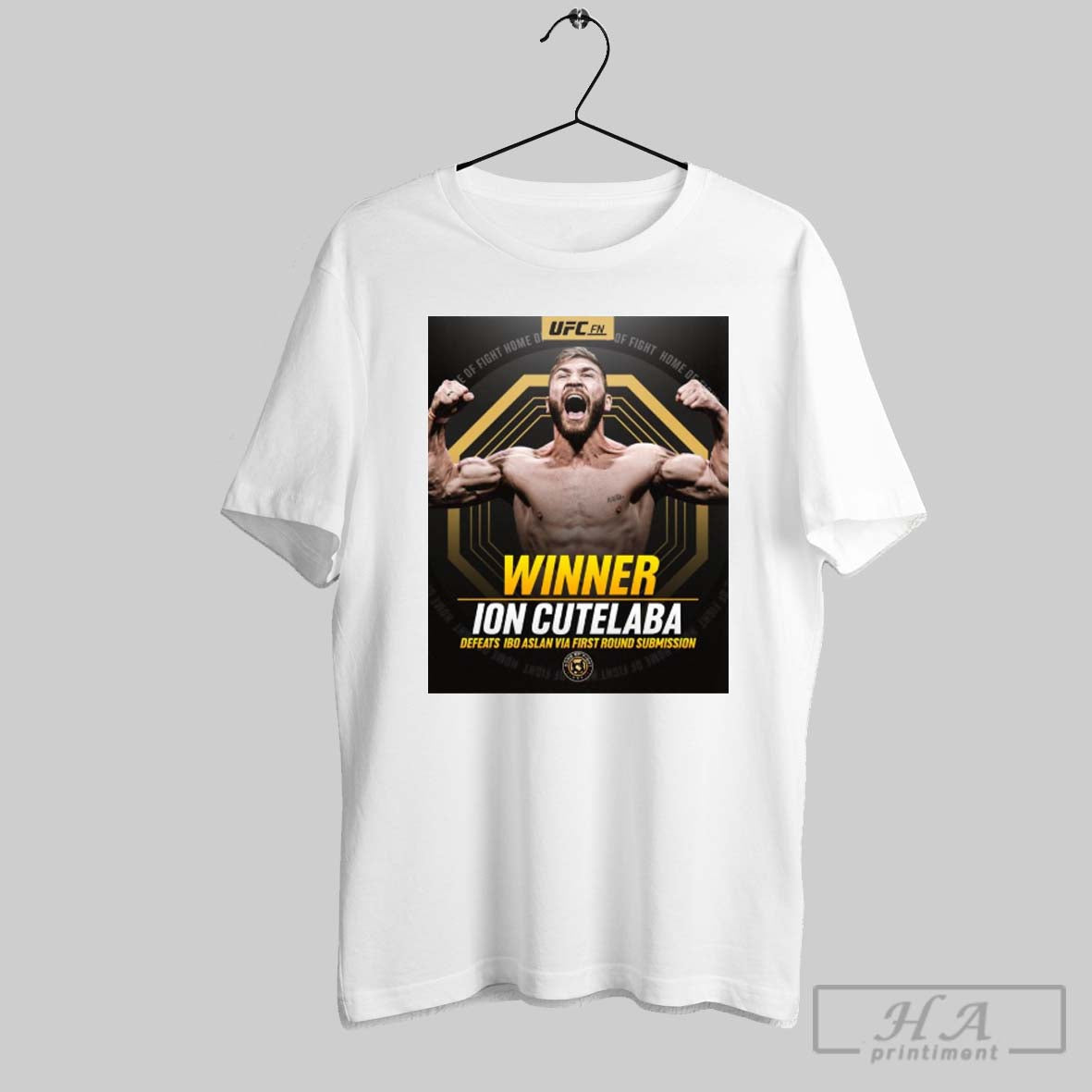 Ufc Fight Night Winner Ion Cutelaba Defeats Ibo Aslan Via First Round Submission Home Of Fight Poster T Shirt