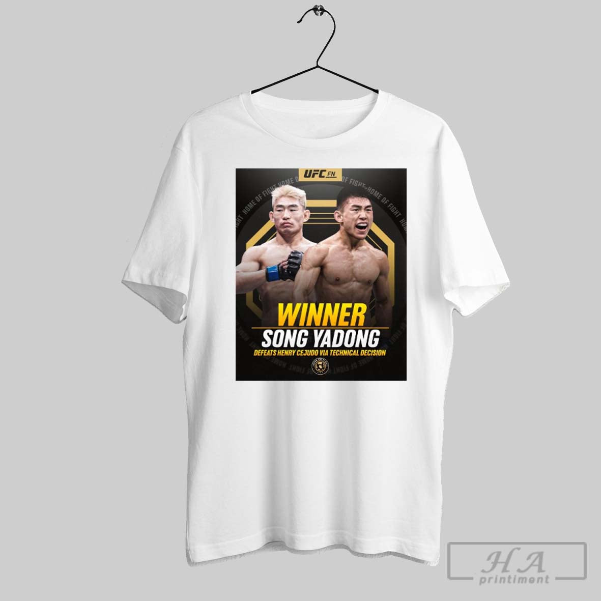 Ufc Fight Night Winner Song Yadong Defeats Henry Cejudo Via Technical Decision Home Of Fight Poster T Shirt