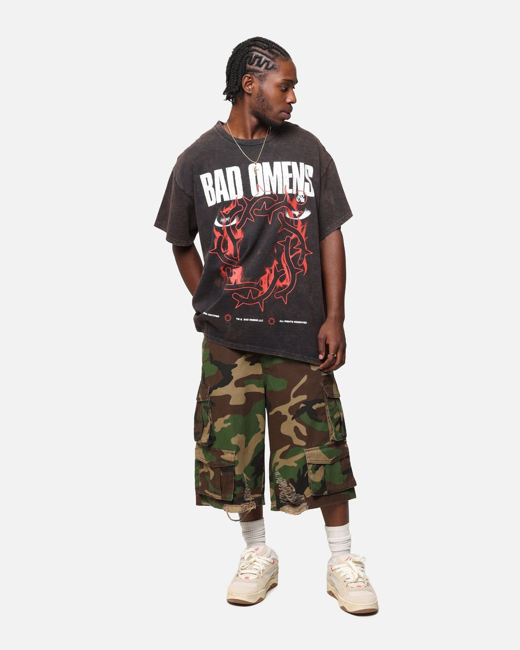 Bad Omens Flame Symbol T-Shirt Black Vintage