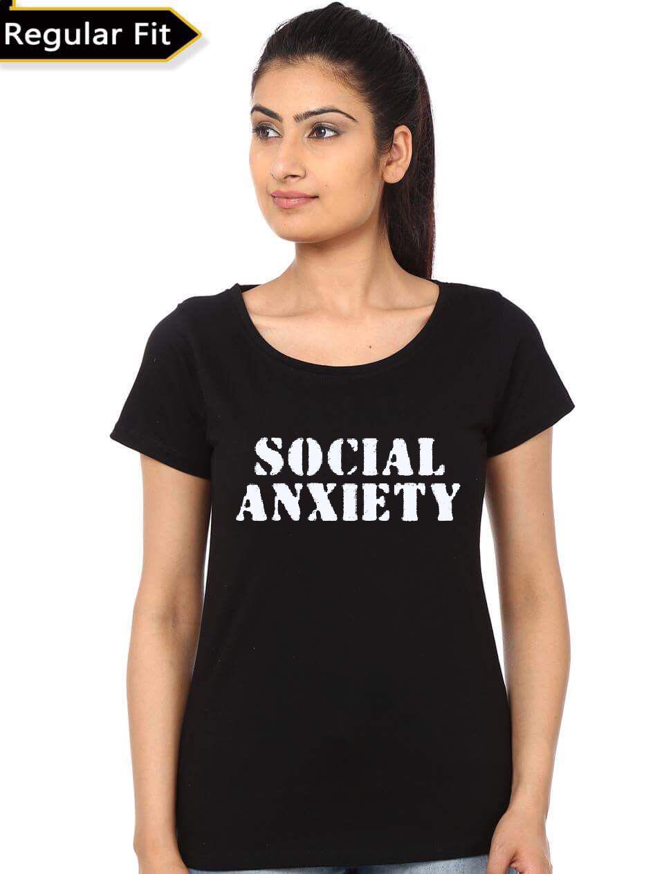 Social Anxiety Black T-Shirts, Hoodie, Sweatshirt