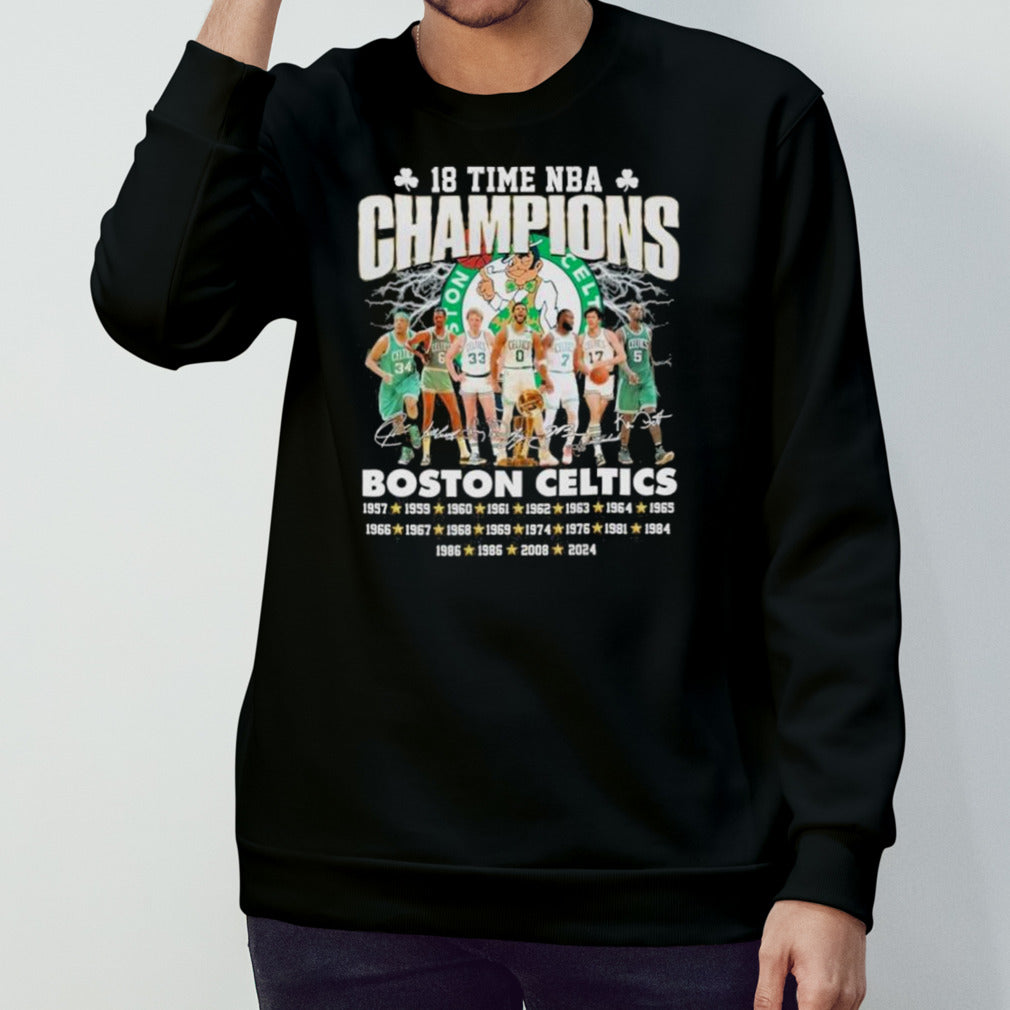 18 Time NBA Champions Boston Celtics Team Signatures shirt