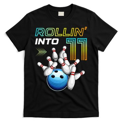 11 Year Old Bowling Retro Vintage 11th Birthday T-Shirt