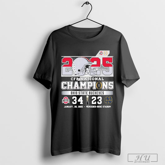 2025 Cfp National Champions Ohio State 34 23 Notre Dame T Shirt Sweatshirt Poster