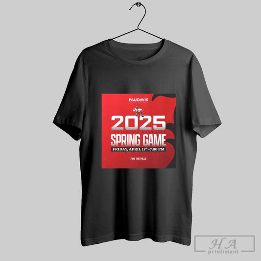 2025 Louisville Cardinals Football Football Spring Game Friday April 11th For The Ville Poster T Shirt