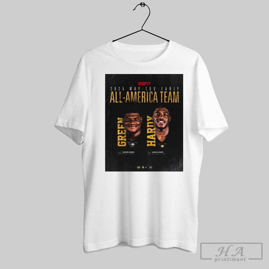 2025 Way Too Early All America Team Cayden Green Ahmad Hardy Missouri Tigers Poster T Shirt