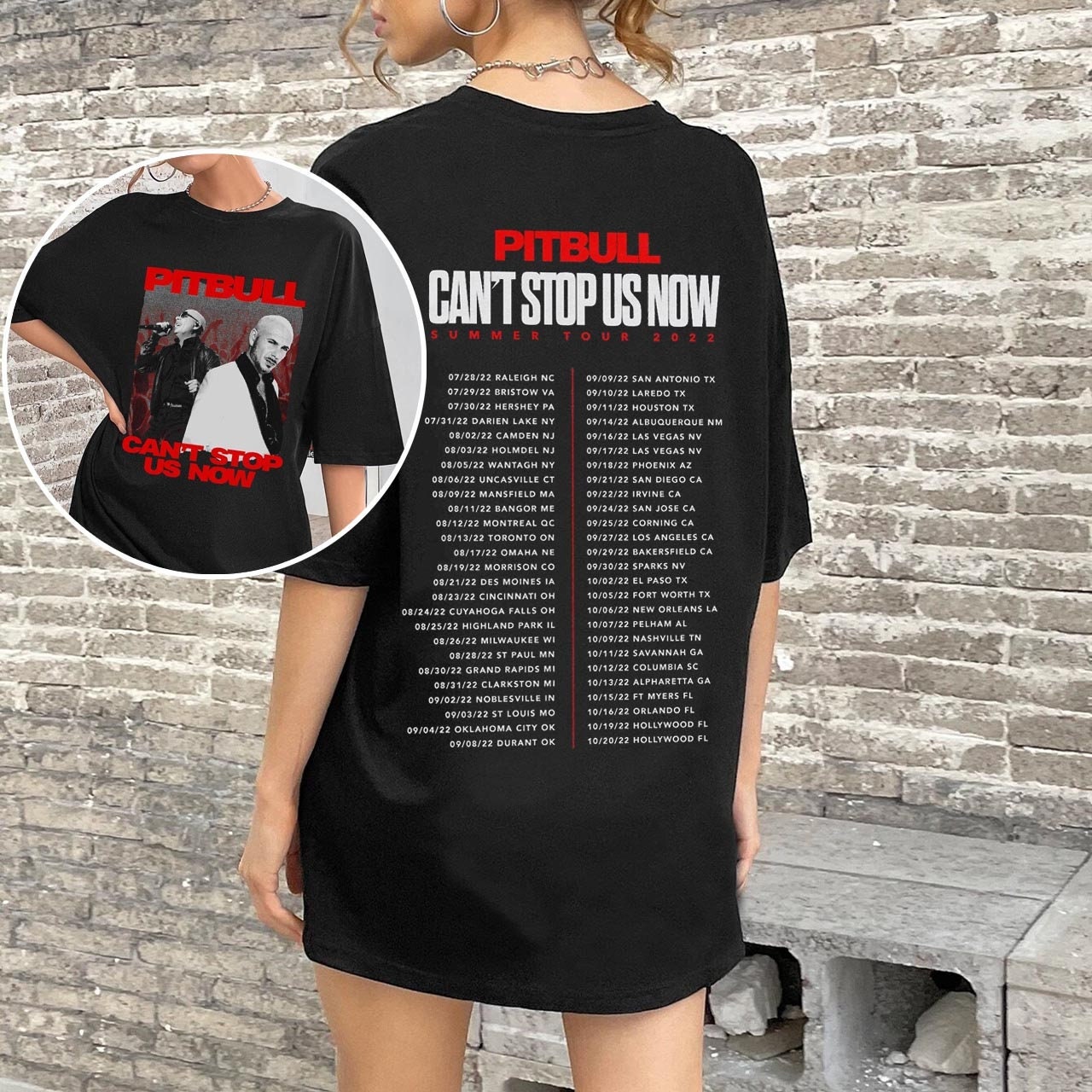 2022 P-itbull Tour Merch, Pit-bull Tour Shirt, Pit-bull Tour Can't Stop Us Now 2022 Tour Hoodie Sweatshirt | TeeSparky.com