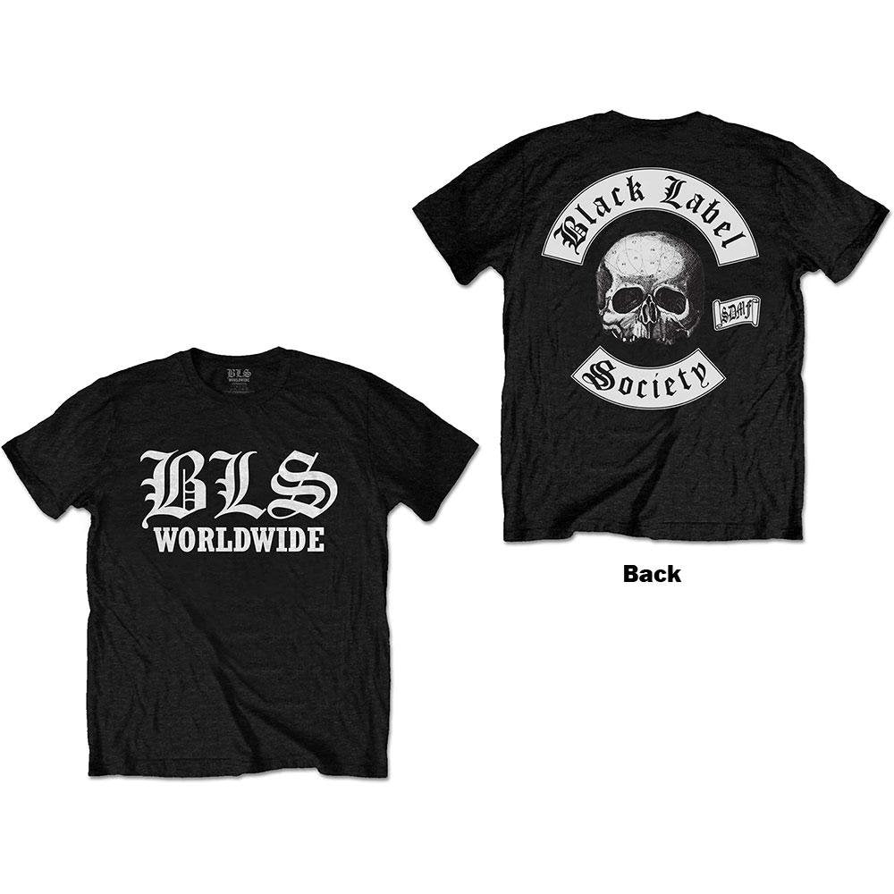 Black Label Society Unisex T-Shirt: Worldwide (Back Print) (Small) Hoodie Sweatshirt | TeeSparky.com