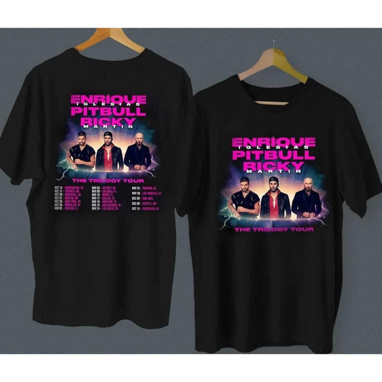 Enrique Iglesias X Pitbull Ricky Martin The Trilogy Tour 2023 Shirt Hoodie Sweatshirt | TeeSparky.com