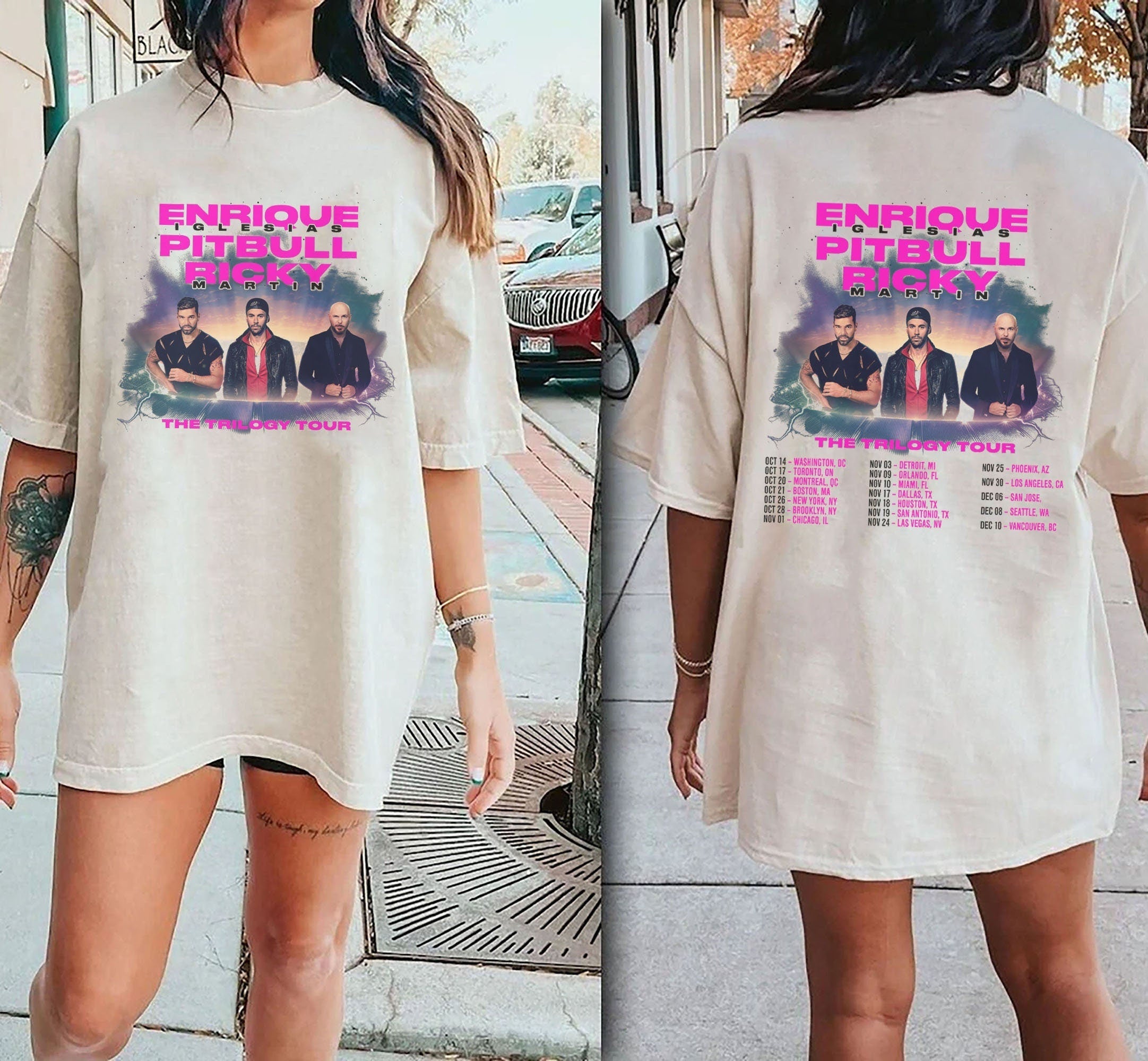 Enrique Iglesias X Pitbull X Ricky Martin The Trilogy Tour 2023, The Trilogy 2023 Concert Shirt Hoodie Sweatshirt