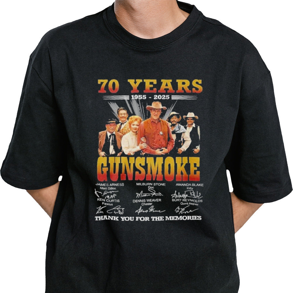 70 Years 1955 â€“ 2025 Gunsmoke Movie T-Shirt