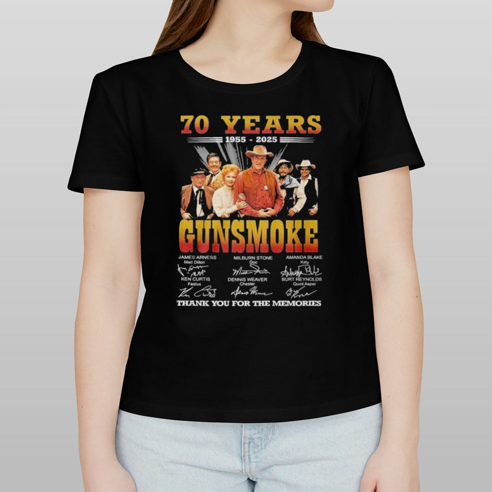 70 Years 1955 â€“ 2025 Gunsmoke Movie T-Shirt