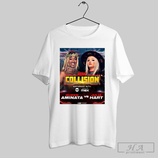 Aew Collision Queen Aminata Vs Julia Hart Saturday February 22 2025 Poster T Shirt