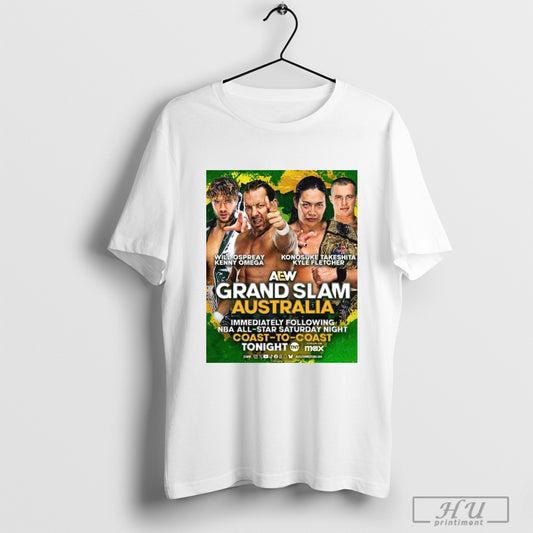 Aew Grand Slam Australia Will Ospreay Kenny Omega Konosuke Takeshita Kyle Fletcher Tonight Poster T Shirt