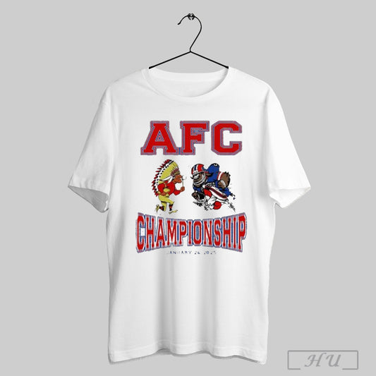 Afc Championship 2025 Kansas City Chiefs Vs Buffalo Bills Mascots Classic T Shirt Sweatshirt Poster