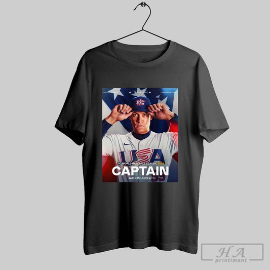 Aaron Judge Named Team Usa Captain In The 2026 World Baseball Classic Mlb T Shirt