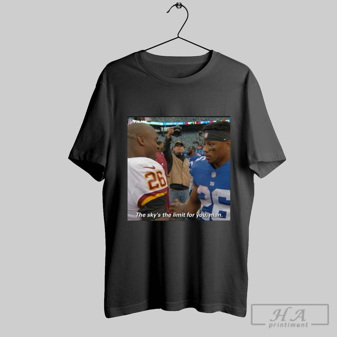 Adrian Peterson And Saquon Barkley The Skys The Limit For You Man Poster T Shirt