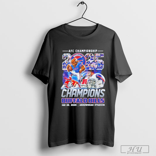 Afc Championship 2025 Buffalo Bills Nfl Jan 26 2025 Arrowhead Stadium Mascot Shirt Sweatshirt Posters