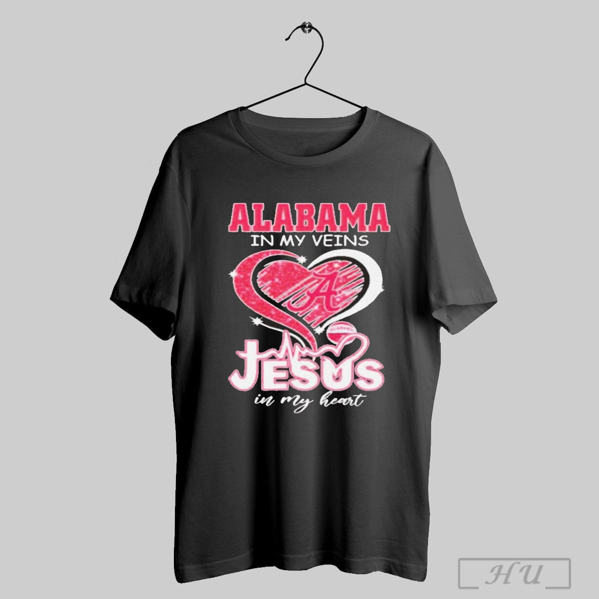 Alabama Crimson Tide Basketball In My Veins Jesus In My Heart Heart Diamond T Shirt Sweatshirt Poster