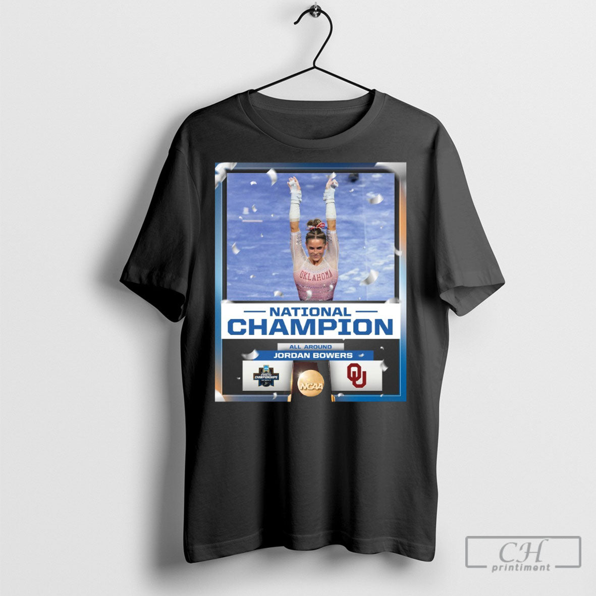 All Around National Champion Jordan Bowers Oklahoma Sooners Gymnastics Ncaa Championships Poster Tee Shirt Sweatshirt