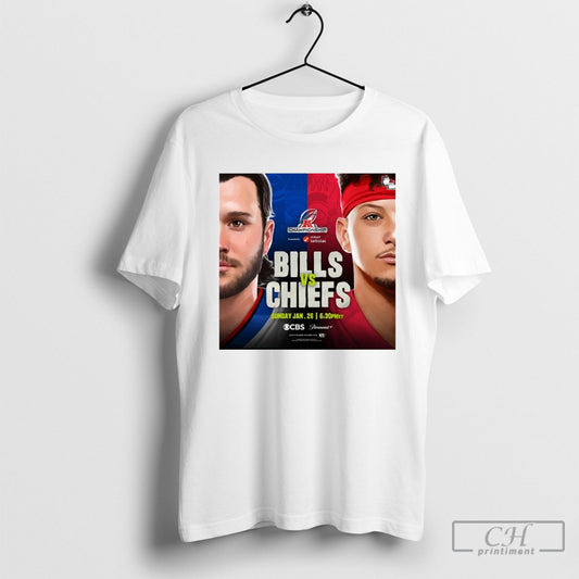 Allen Buffalo Bills Vs Mahomes Kansas City Chiefs Afc Championship Sunday Jan 26 2025 Nfl Playoffs Poster Shirts