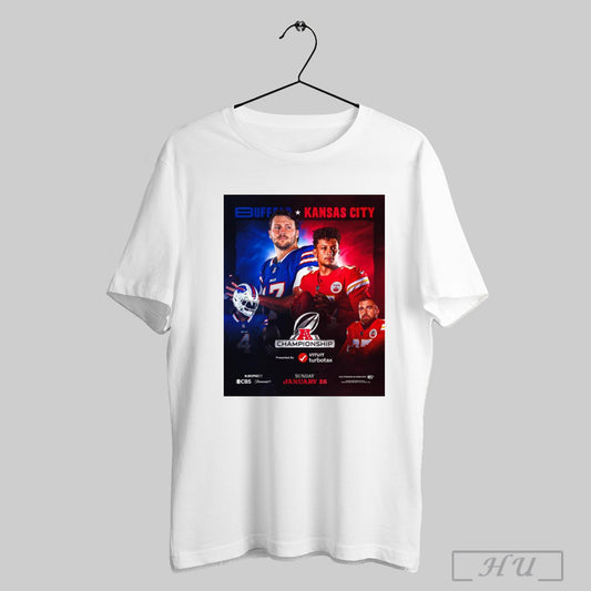 Allen Buffalo Bills Vs Mahomes Kansas City Chiefs Round 4 Afc Championship Sunday January 26 Poster T Shirt