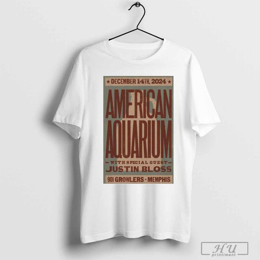 American Aquarium Growlers December 14 2024 Memphis Tn Tour T Shirt