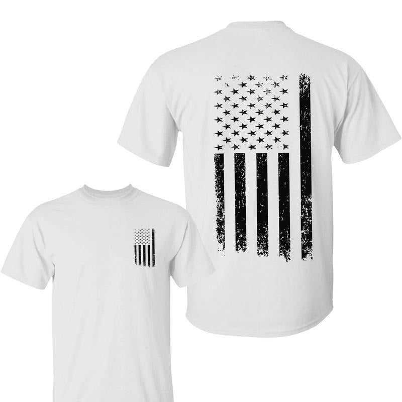 American Flag Shirt, Regular Fit Casual Fashion T-shirt for Daily Wear, Fourth Of July Shirt, Men's Top for All Seasons, T Shirts for Men, For Women