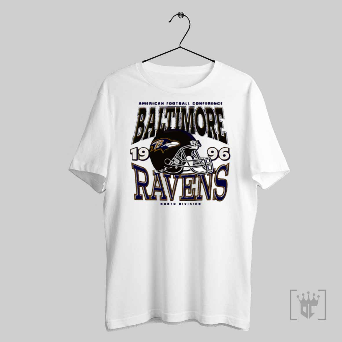 American Football Conference 1996 Baltimore Ravens North Division Helmet T Shirt