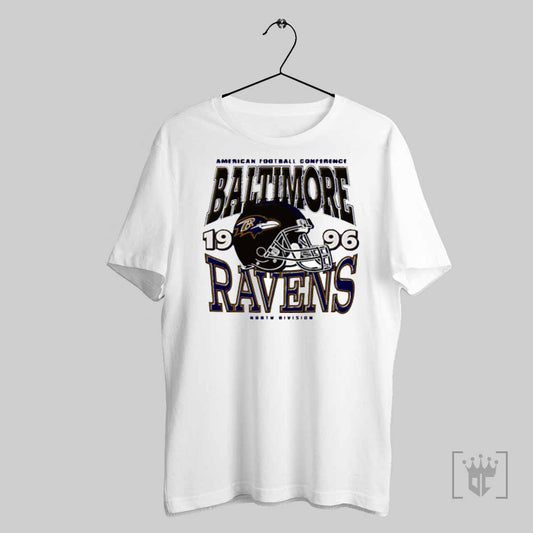 American Football Conference 1996 Baltimore Ravens North Division Helmet T Shirt
