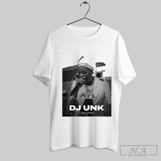 Atlanta Falcons Rest In Peace Dj Unk 1981 2025 Walk It Out Poster T Shirt