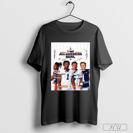 Auburn Tigers All American Bowl Alvin Henderson Malik Autry Eric Winters John Alan Mcguire Jan 11 Signatures Poster T Shirt